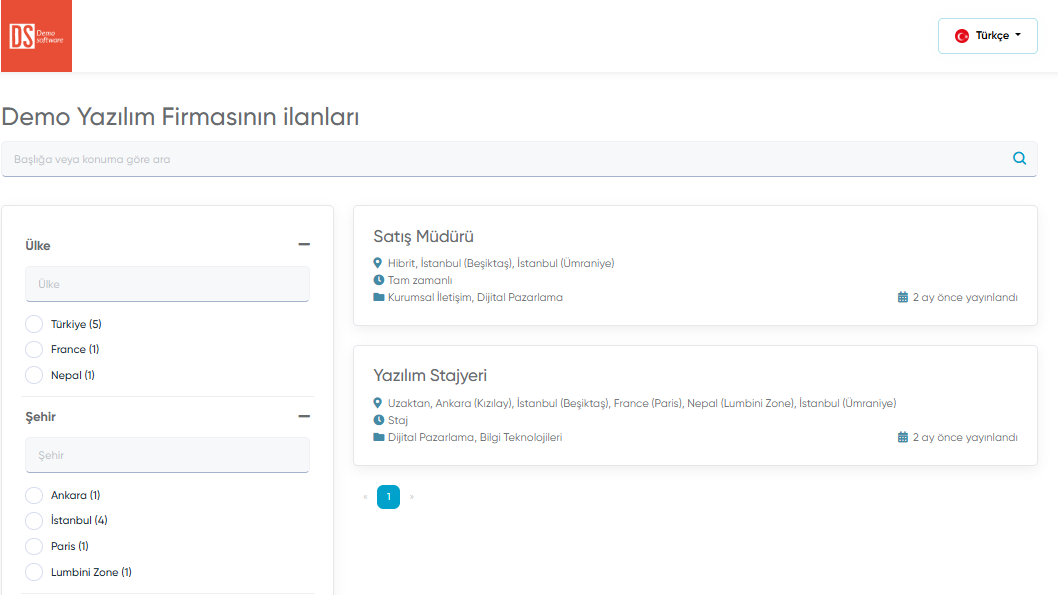 Hireinone job listing screenshot